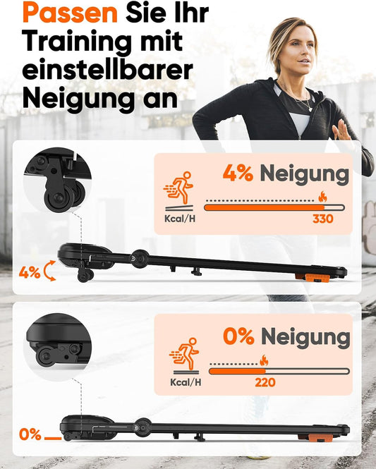 Heimlaufband mit Neigung, faltbar, 2,5 HP, 12 km/h